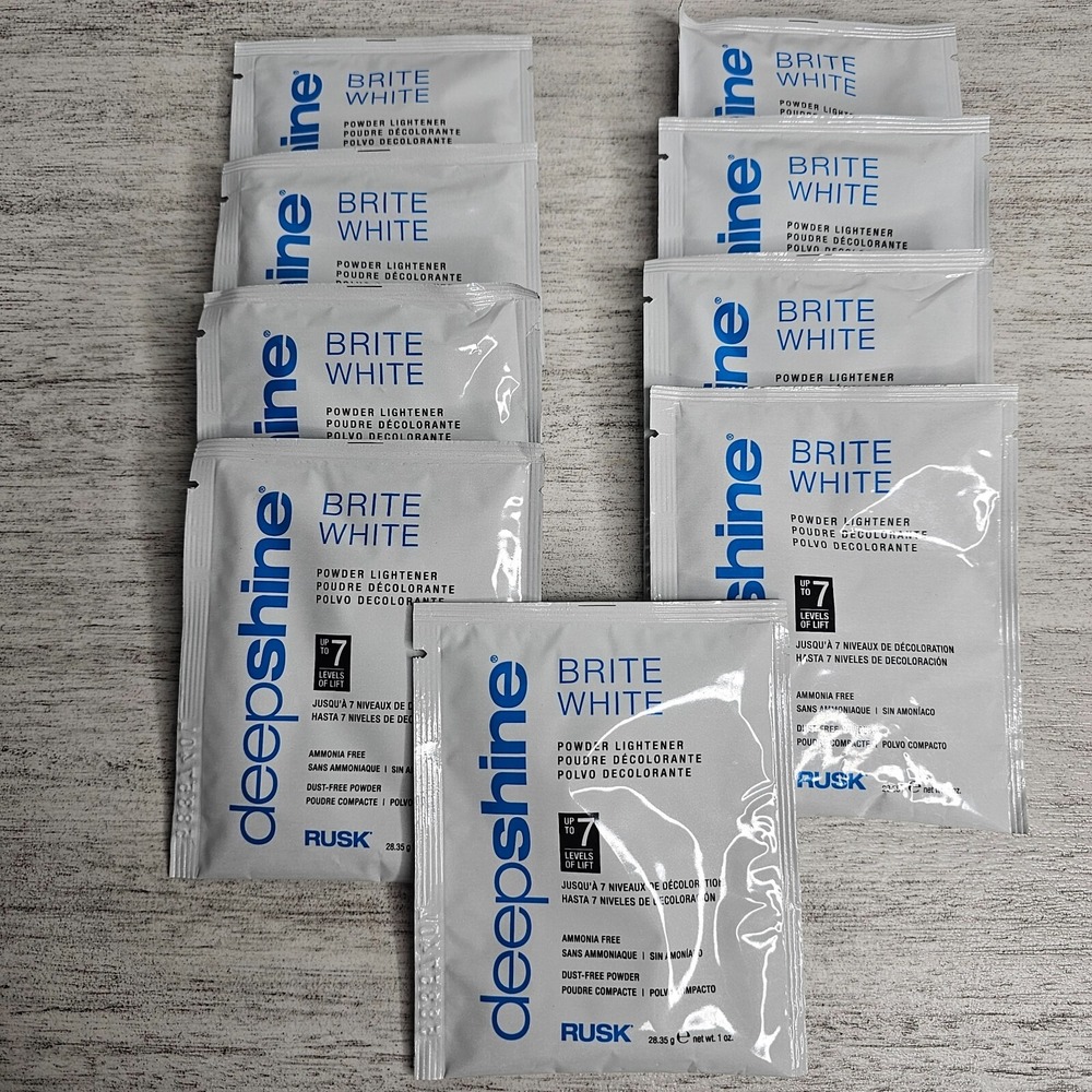 RUSK Deep Shine Brite White Lightener Powder Sample Size 1 oz each‎ - LOT OF 9